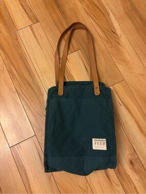 FEED Projects Canvas Market Tote in Teal